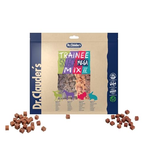 DR.CLAUDER'S - Trainee Snack Mega Mix 2 | Leicht verdauliche Snacks aus 95% Fleisch mit Inulin für Hunde und Katzen. Nährstoffreiche Leckerlis im Frischebeutel | 500g von Dr. Clauder's
