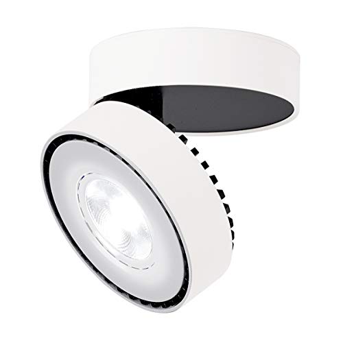 Dr.lazy 12W LED Aufbauleuchte Deckenleuchte,Deckenspots, wandleuchten,Deckenfluter,Deckenstrahler,DeckenLampe,Deckenbeleuchtung,Falten Drehen Aufputz Deckenleuchte,Aluminium,10x10x6CM (Weiß6K) von Dr.lazy