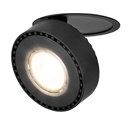 Dr.lazy LED Deckenstrahler Einbauleuchten Schwenkbar - Einbaustrahler Deckenleuchten Spot Innenbeleuchtung, 10X3.5CM, Lochmaß: 9cm (Schwarz-4000K) von Dr.lazy