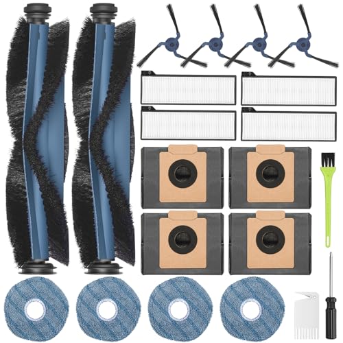 DrRobor 21 Stück Ersatzteile Zubehörset für Eufy X10 Pro Omni Staubsauger, 2 Hauptbürsten, 4 Seitenbürsten, 4 Staubbeutel, 4 Wischpads, 4 HEPA-Filter, 1 Reinigungswerkzeug DrRobor 21 Stück Ersatzteile Zubehörset für Eufy X10 Pro Omni Staubsauger, 2 Hauptbürsten, 4 Seitenbürsten, 4 Staubbeutel, 4 Wischpads, 4 HEPA-Filter, 1 Reinigungswerkzeug von DrRobor