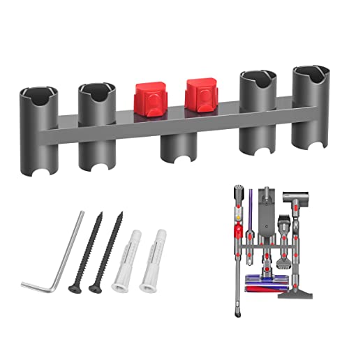 DrRobor Halterung Zubehör für Dyson V7 V8 V10 V11 V15, Wandhalterung für Dyson Staubsauger mit 9 Aufbewahrungsbuchsen von DrRobor