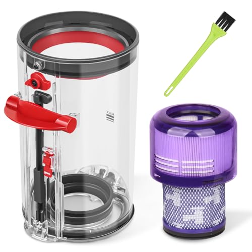 DrRobor Staubbehälter und Filter Set Kompatibel mit Dyson V15 V11 Staubsauger Ersatzteile Behälter Nr.970050-01/965443-01, Filter Nr. 970013-02/970013-03 von DrRobor