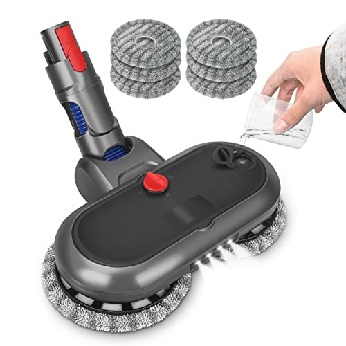 DrRobor Wischaufsatz für Dyson V11 V10 V15 V8 V7 Staubsauger, Wischmopp Aufsatz für Dyson mit Wassertank, LED Licht, 6 Waschbarer Wischmopp von DrRobor