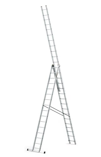 DRABEST Aluminium-Leitergerüst 2x6-PRO - Professionell - 3-in-1-Konstruktion - EN 131 - Langlebig und verschleißfest - 150 kg Belastbarkeit - 0,48 x 4,31 x 0,22 m von DRABEST