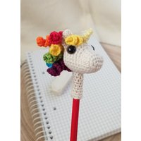 Einhorn Stift Topper, Aufsatz, Gehäkelt Einhorn Stift Topper, Aufsatz, Gehäkelt von Dracostube