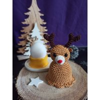 Rentier-Eierwärmer, Gehäkelt von Dracostube