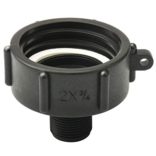drado IBC-Adapter S60 Schraubanschluss IBC Container Zubehör für IBC-Wassertank 2 Zoll x 3/4 Zoll von drado