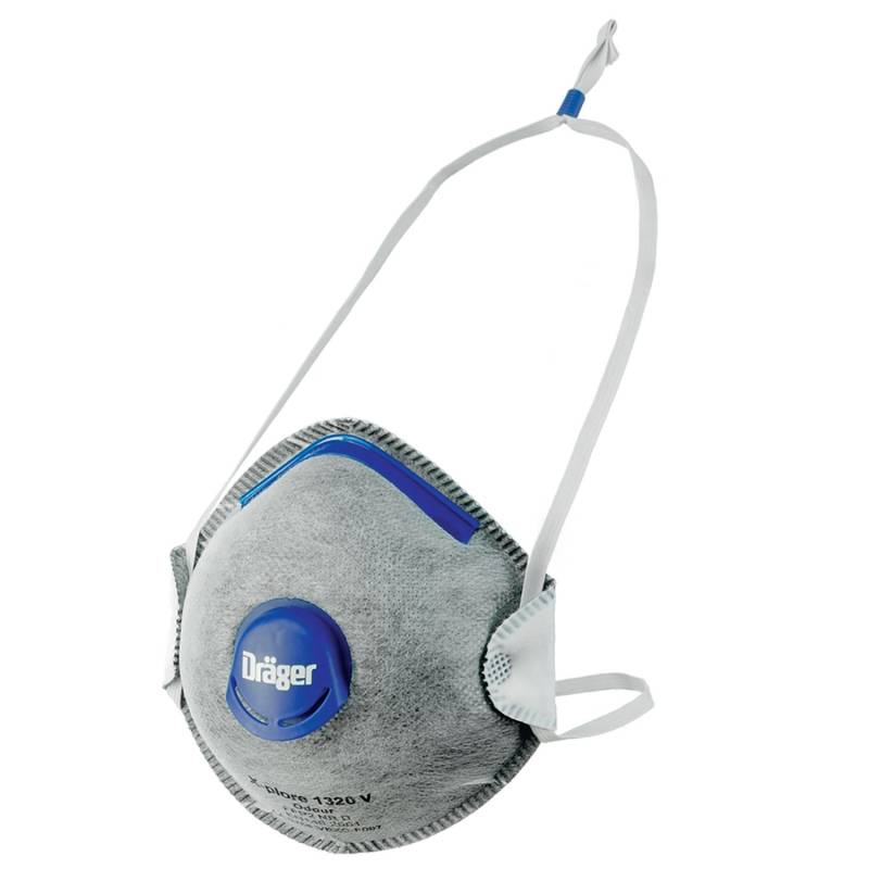 Dräger Staubmaske X-plore 1320 V Odour mit Ventil 10 Stück Grau von Dräger