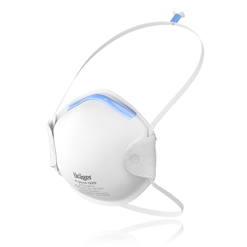 Dräger X-plore 1320 FFP2 Atemschutz-Maske | Mundschutz als wirksamer Filter gegen Fein-Staub und Partikel | 20 Stück Atemmaske in Universalgröße von Dräger
