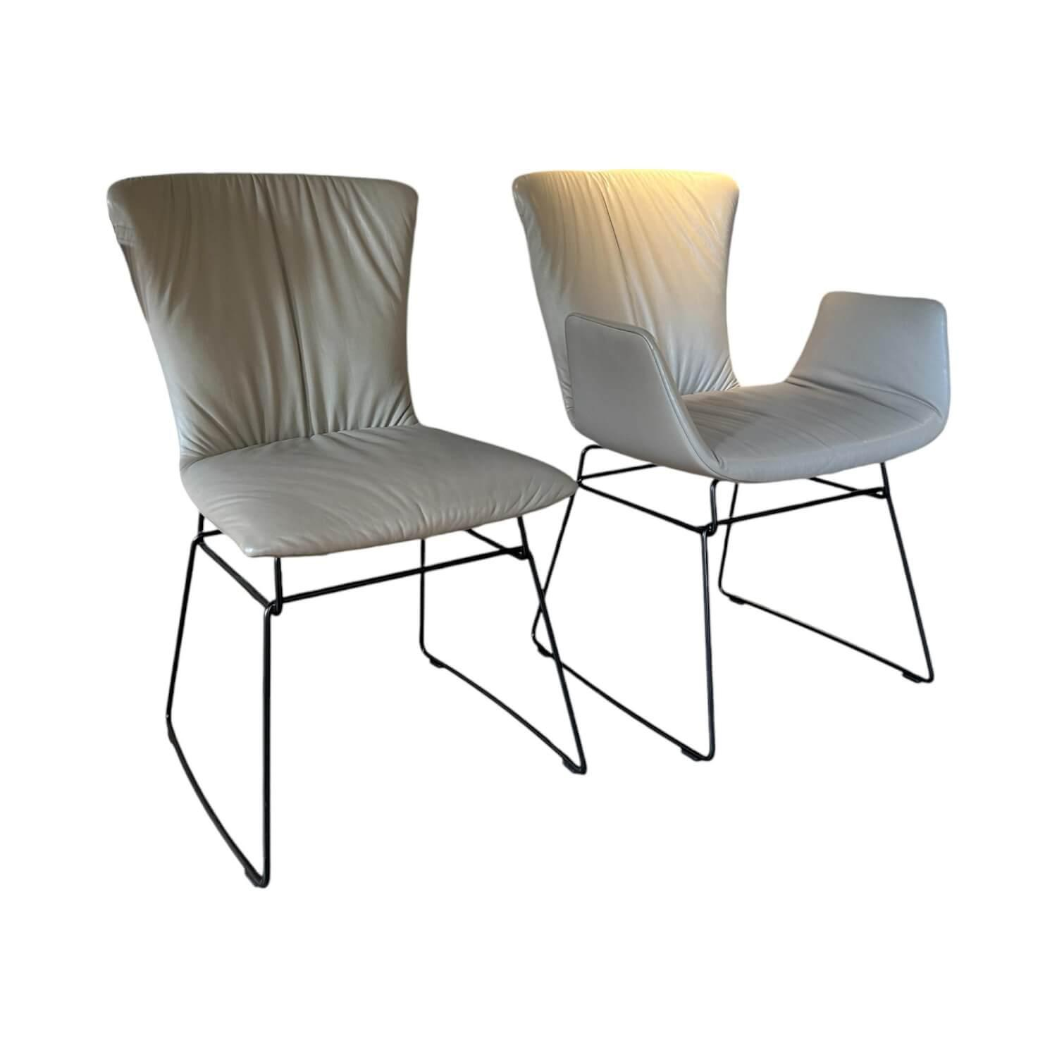 2er Set Stuhl Dexter 2057 Leder 3 Select 12 Schlamm Braun Grau Drahtgestell Schw... 2er Set Stuhl Dexter 2057 Leder 3 Select 12 Schlamm Braun Grau Drahtgestell Schw... von Draenert