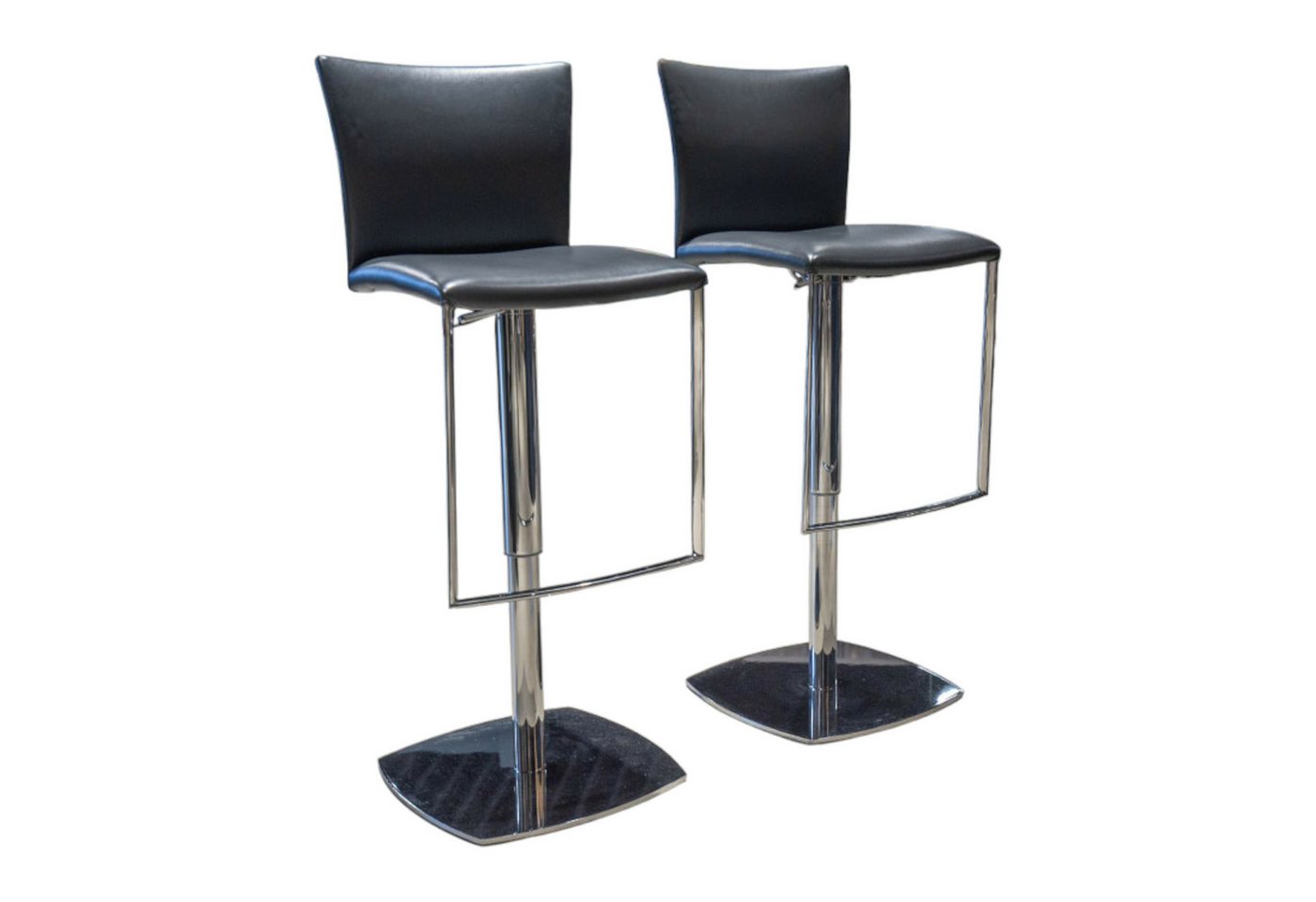 Draenert Barhocker 2er Set Barhocker Nobile Soft Leder I R919 Grau Gestell Chrom Draenert Barhocker 2er Set Barhocker Nobile Soft Leder I R919 Grau Gestell Chrom von Draenert