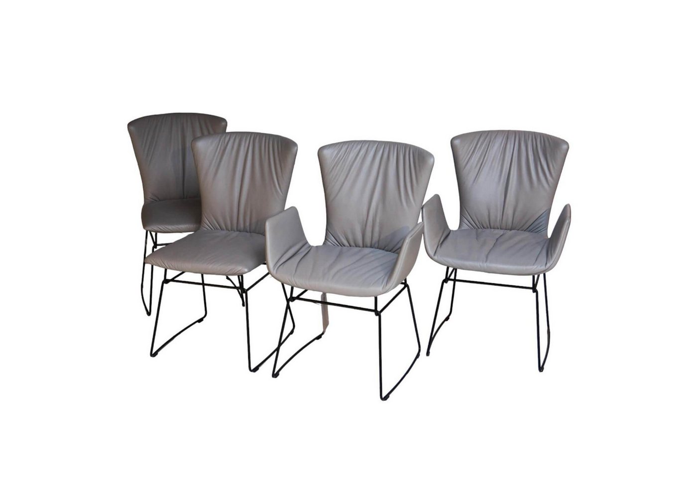 Draenert Essgruppe 4er Set Stuhl Dexter 2057-I Leder II Elmosoft 11049 Grau Draenert Essgruppe 4er Set Stuhl Dexter 2057-I Leder II Elmosoft 11049 Grau von Draenert