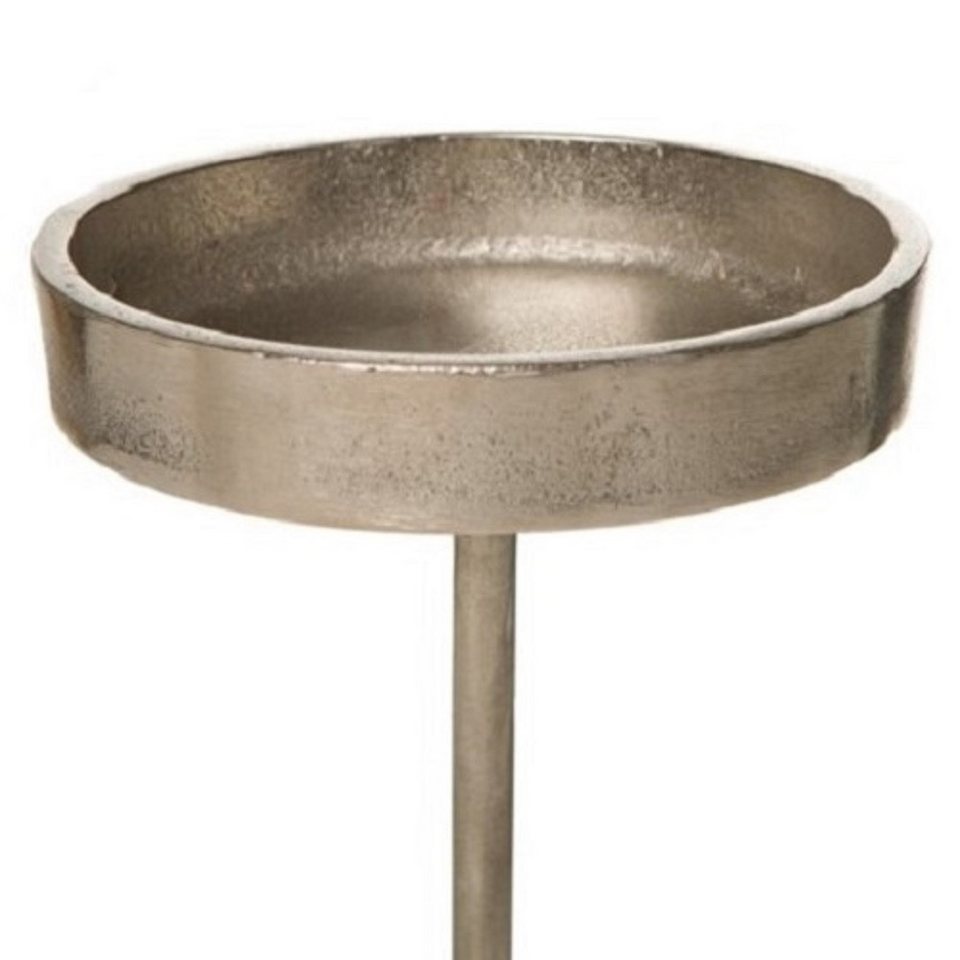 Dragimex Adventsleuchter ALUMINIUM Kerzenpick, KERZENHALTER, Kerzenteller. 10 cm. Alu. SILBER. von Dragimex