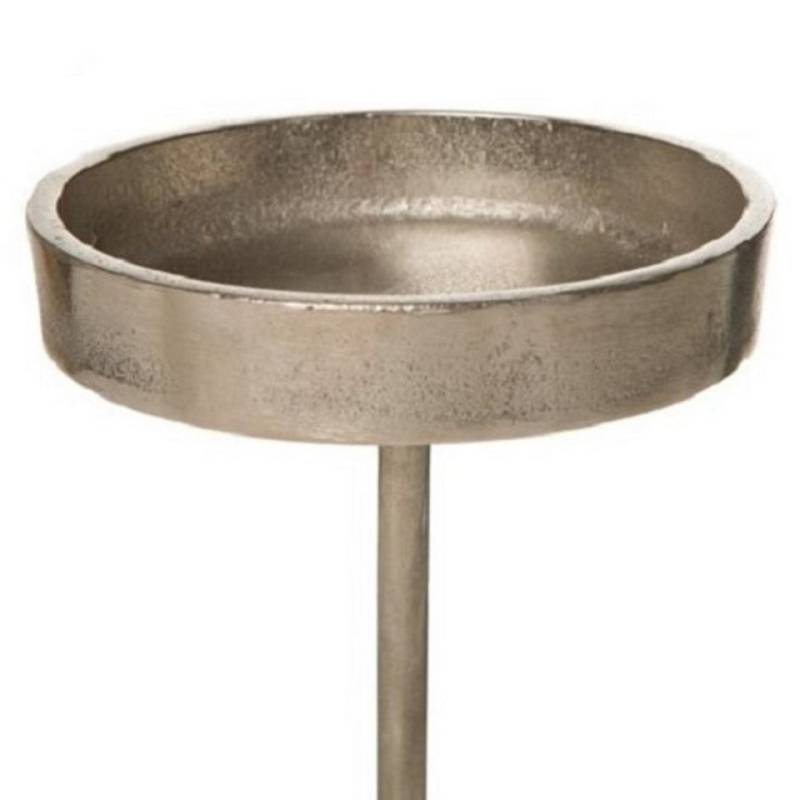 Dragimex Adventsleuchter ALUMINIUM Kerzenpick, KERZENHALTER, Kerzenteller. 10 cm. Alu. SILBER. von Dragimex