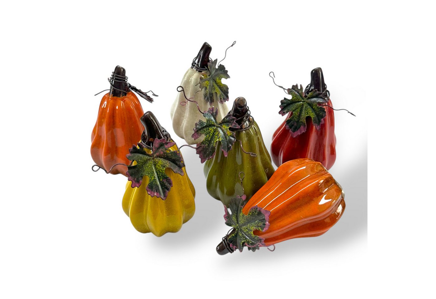 Dragimex Dekoobjekt 6x Kürbis aus Keramik, Herbstdekoration, Halloween-Deko Ø 6cm H 10cm Dragimex Dekoobjekt 6x Kürbis aus Keramik, Herbstdekoration, Halloween-Deko Ø 6cm H 10cm von Dragimex