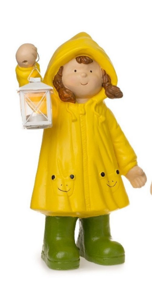 Dragimex Gartenfigur Gartenkinder mit Laterne Junge oder Mädchen von Dragimex