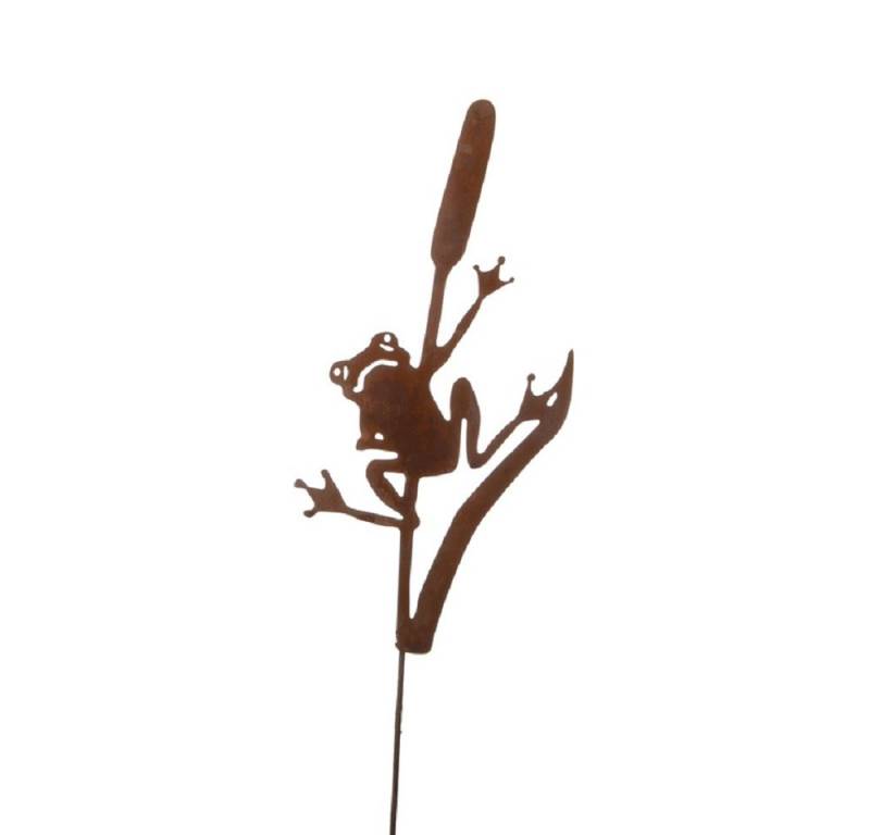 Dragimex Gartenstecker Metall Stecker. FROSCH auf Rohrkolben. Rost Gartenstecker. 63 cm. Dragimex Gartenstecker Metall Stecker. FROSCH auf Rohrkolben. Rost Gartenstecker. 63 cm. von Dragimex