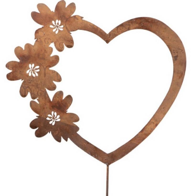 Dragimex Gartenstecker Metall Stecker. HERZ mit Blumen. Rost Gartenstecker. 73 cm. Dragimex Gartenstecker Metall Stecker. HERZ mit Blumen. Rost Gartenstecker. 73 cm. von Dragimex