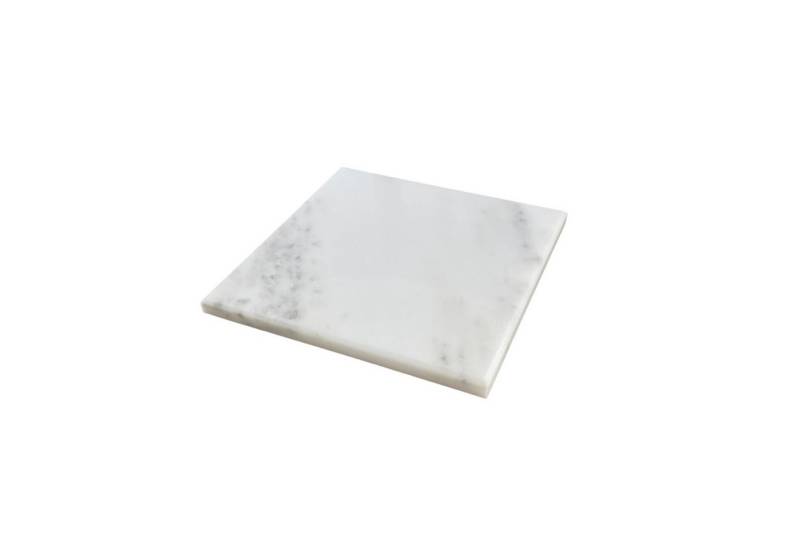 Dragimex Getränkeuntersetzer MARMOR-DEKOPLATTE. QUADRATISCH. 15cm. WEISS von Dragimex