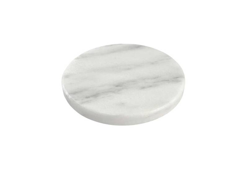 Dragimex Getränkeuntersetzer MARMOR-DEKOPLATTE. RUND. 10cm. WEISS von Dragimex