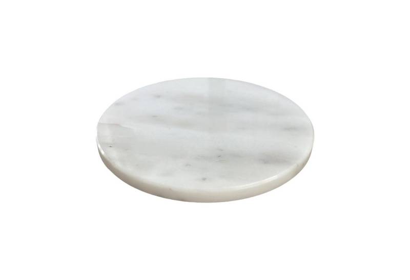 Dragimex Getränkeuntersetzer MARMOR-DEKOPLATTE. RUND. 15cm. WEISS von Dragimex