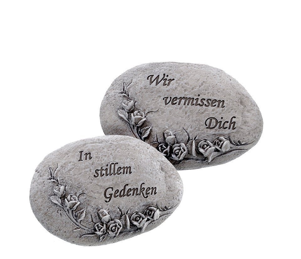 Dragimex Grabkerze Dragimex Grabdeko Stein 11,5 x 8 x 3,5 cm von Dragimex