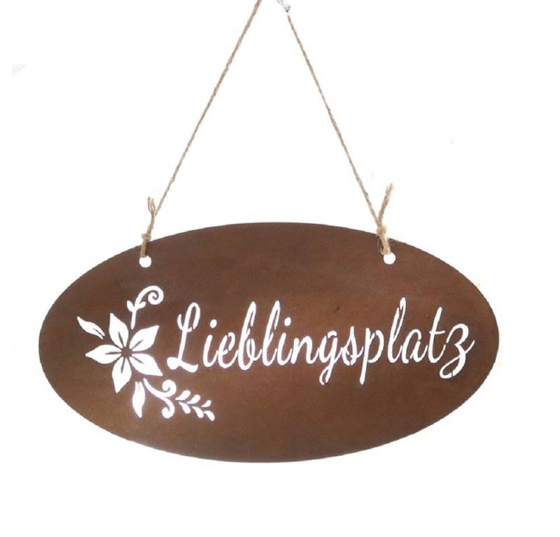 Dragimex Hängedekoration Metall Hänger. LIEBLINGSPLATZ. Rost Schild. Dekoschild 38 x 20cm. Dragimex Hängedekoration Metall Hänger. LIEBLINGSPLATZ. Rost Schild. Dekoschild 38 x 20cm. von Dragimex