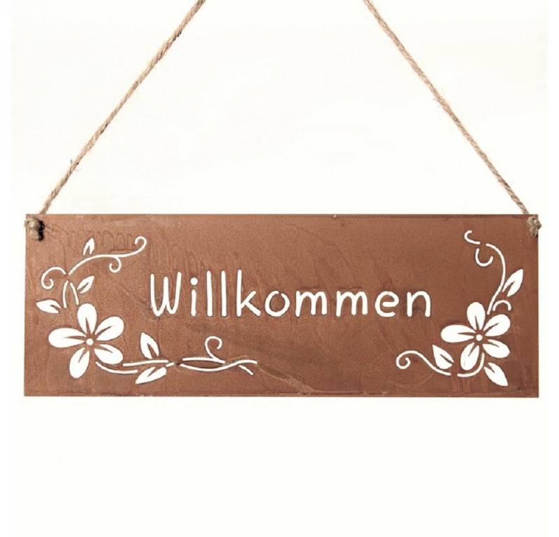 Dragimex Hängedekoration Metall-Hänger. WILLKOMMEN. Rost Schild. Dekoschild. 25 x 9 cm. Dragimex Hängedekoration Metall-Hänger. WILLKOMMEN. Rost Schild. Dekoschild. 25 x 9 cm. von Dragimex