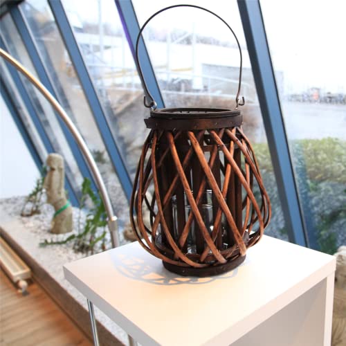 Dragimex Windlicht mit Henkel 'Weide Stück, H: 25cm Ø23cm von Dragimex