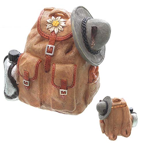 Topshop24you Topshop24you Wunderschöner Spardosen-Rucksack, Wanderkasse mit Gummistopfen von Dragimex