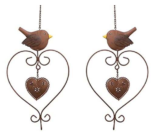 Meisenknödelhalter Vogel mit Herz aus Metall ausgefallen und dekorativ Preis für 2 Stück von Dragimex