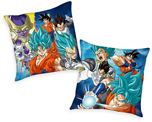 Dragon Ball Super Unisex Kissen Multicolor 100 Prozent Polyester 40 x 40 cm Anime, Fan-Merch, Filme, Gaming, Standard von Dragon Ball