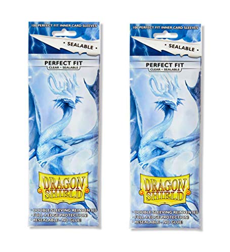Dragon Shield 100 transparente wiederverschließbare Hüllen in Standardgröße (2 Packungen) von Dragon Shield