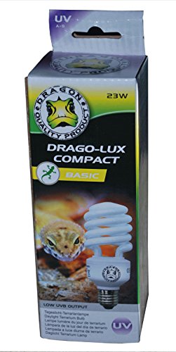Drago Lux Compact Basic 23w 3.0 (UVB 100) - mit UVB/UVA Anteil Energiesparende Compact Vollspektrumlampe von Dragon