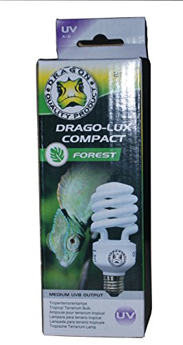 Drago Lux Compact Forest 23w 6.0 (UVB 150) - mit UVB/UVA Anteil Energiesparende Compact Vollspektrumlampe Tropische Terrarienlampe von Dragon