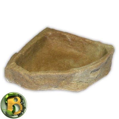 Dragon - Wasserschale - Futternapf - Eckfelsschale Medium, Lava Rock 500ml 16,5x16,5x4cm von Dragon