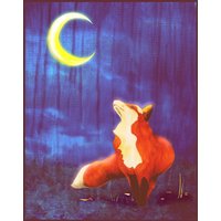 Mondschein Fuchs - 8x10 Oder 11x14 Print Fantasy Wand Kunst Druck von DragonCrestStudios