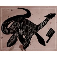 Nessie Butchery Cuts Kunstdruck Kunstdruck Fantasy Monster Wanddeko von DragonCrestStudios