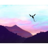 Tranquil - 8x10 Oder 11x14 Print Fantasy Dragon Wall Art von DragonCrestStudios