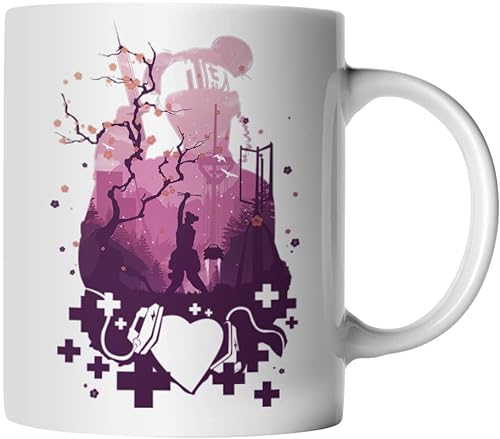 DragonHive Tasse - Apex Legends Lifeline DOC Gaming Mug - beidseitig Bedruckt - Geschenk Idee Kaffeetasse mit Spruch, Keramik 330ml, Tassenfarbe: Weiß von DragonHive