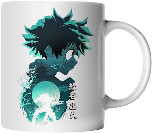 DragonHive Tasse - Izuku Midoriya My Hero Academia Izuku Midoriya Deku 1 - beidseitig Bedruckt - Geschenk Idee Kaffeetasse mit Spruch, Keramik 330ml, Tassenfarbe: Weiß von DragonHive