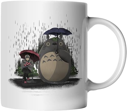 DragonHive Tasse - Studio Ghibli Motiv 11 Bernie Sanders Meme - beidseitig Bedruckt - Geschenk Idee Kaffeetasse mit Spruch, Keramik 330ml, Tassenfarbe: Weiß von DragonHive