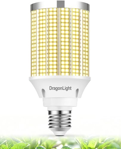 DragonLight 50W LED Pflanzenlampe Vollspektrum(300W Äquivalent) - E27 Pflanzenlicht 4000K Wachstumslampe - High PPFD Grow Light für Gewächshäusern, Innengärten, Gemüse, Blumen von DragonLight