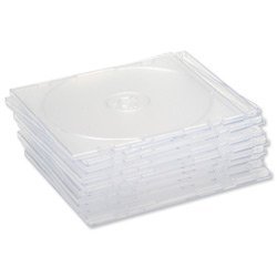 Compucessory CD Hülle klar dünnes Juwel für 1 CD B125 x T5 x H124mm Ref CCS907948 10er Pack brandneu von DragonTrading