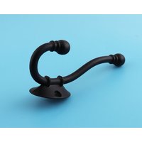 2 Stück Hochwertige Dicke Möbel Hardware Haken Schwarz Wand Mantel 130 Mm 56 47 Zink-Legierung Metall-Haken von DragonTradition