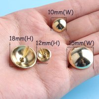 Goldene Vergoldete Box Reißzwecken Dekoration Schraube Verschluss Nägel Glänzend Oder Füße in Herstellung Leder Machen 30Pcs 10mm von DragonTradition