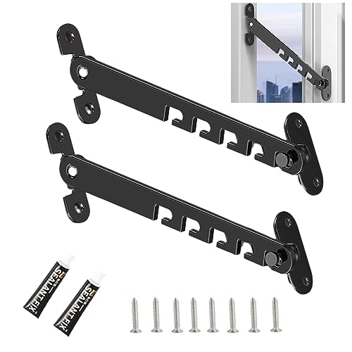 2 Set Fensterstopper Fensterriegel 18 Cm Fensterstopper Metall Fensterfeststeller FüR Kippfenster Fensterladen Feststeller Window Open Holder Fensterriegel Zum Einstellen Der FensteröFfnung von DragonX2