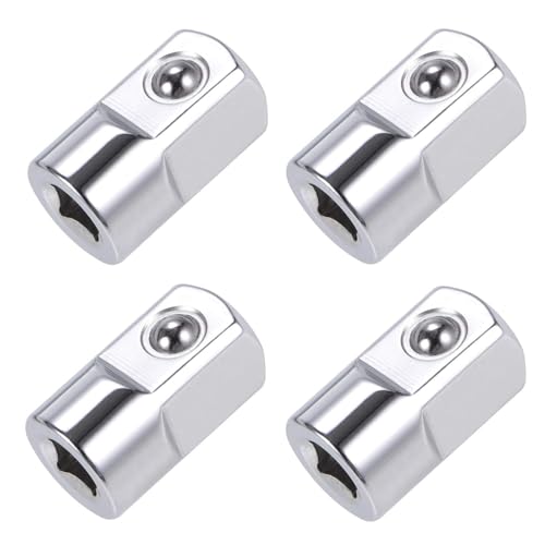 4 Stück Stecknussadapter Stecknuss Adapter Buchsenadapter Reduzierstück Stecknuss Adapter 1/4-Zoll-Buchse Auf 1/2-Zoll-Stecker von DragonX2