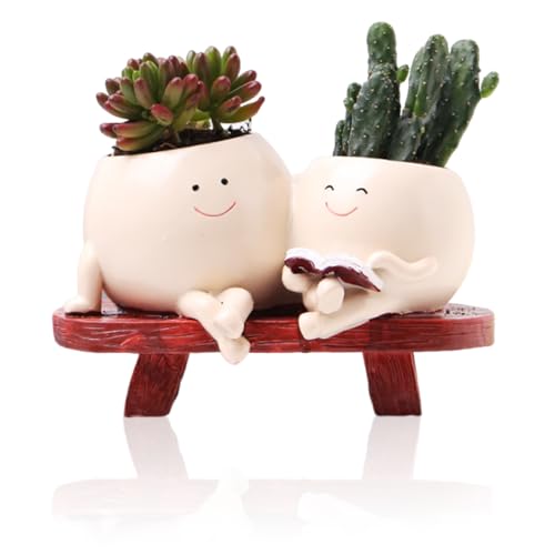 Blumentopf Mit Smiley-Gesicht, Süße Blumentöpfe Für Drinnen Und Draußen, Für Sukkulenten Mit Abflussloch, Geschenkideen Für Die Mutter von DragonX2