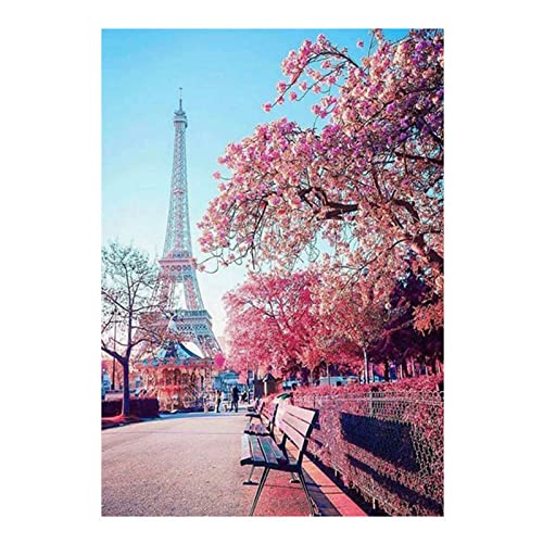 Diamond Painting Eifelturm Painting Diamonds Eiffel Tower DIY Eiffel Tower Diamond Painting Diy, Kristall, Strass, Stickerei, Bilder, Kunsthandwerk für Zuhause, Wanddekoration, 30 x 40 cm (B) von DragonX2